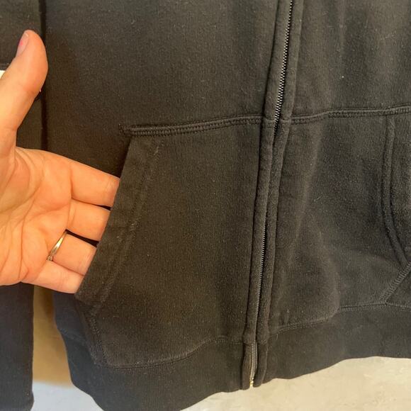 PINK VS Black White Full Zip Hoodie with pockets Size Small Vintage Y2k Teens - Picture 9 of 13